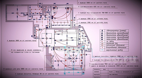 План освещения является неотъемлемой частью общего проектировочного решения и точно привязывает выводы к местам расположения электроточек, а самое главное – акцентирует это количество на заданном уровне и делает его не изменяемым.