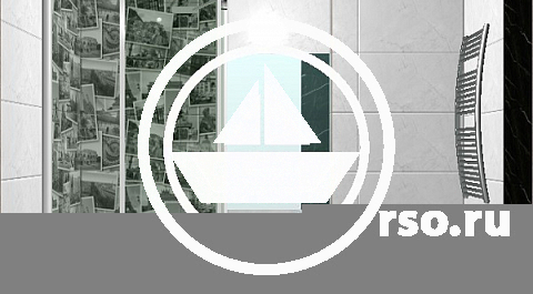 Все необходимые предметы гигиены компактно расположены в интерьере ванной.