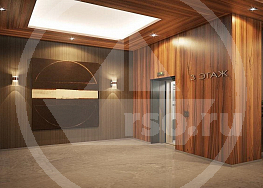 Внутренняя отделка стен МОПов на этажах выполнена из натуральных материалов с преобладанием дерева, камня и стали.