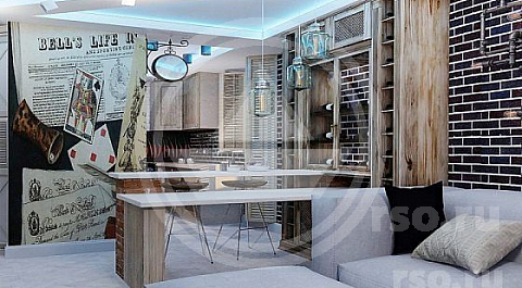 Напоминание о Тарантиновском «Карты, деньги, два ствола» формирует дизайн в английском стиле для гостиной. Разноуровневое расположение плоскостей предметов интерьера создаёт атмосферу законченной мысли лаконичного разговора, определяющего характер и лицо помещения.