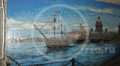 Эта шикарная мозаика для кухни является авторской работой, собранной поштучно на горизонтальном столе в художественной мастерской и лишь затем перенесена на стену. Великолепие красок и тщательность подбора плотно пригнанных друг к другу сегментов поражают даже профессионалов и привносят ежедневную радость в семейные будни.