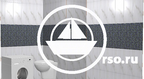 Расположение бордюрного пояса важно согласовать до начала монтажа керамической плитки, так как высота его расположения определяет необходимость, или отсутствие таковой, в разрывах декорирующих элементов при фиксации сантехприборов.